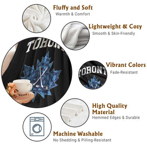 Vintage Canada Hockey Throw Blanket Maple Leafs TS10 Print Your Wear