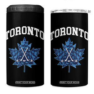 Vintage Canada Hockey 4 in 1 Can Cooler Tumbler Maple Leafs TS10 One Size: 16 oz Black Print Your Wear