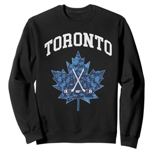 Vintage Canada Hockey Sweatshirt Maple Leafs TS10 Black Print Your Wear