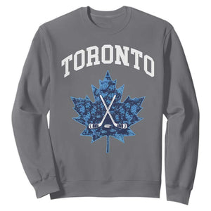 Vintage Canada Hockey Sweatshirt Maple Leafs TS10 Charcoal Print Your Wear