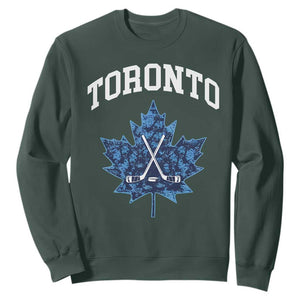 Vintage Canada Hockey Sweatshirt Maple Leafs TS10 Dark Forest Green Print Your Wear