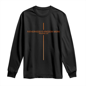 Fatherhood Is Kingdom Work Long Sleeve Shirt Vintage Christian Dad Cross