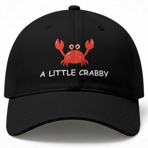 A Little Crabby Baseball Cap Minimalist Beach Meme Summer Aesthetic