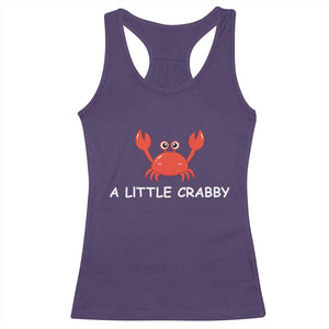 A Little Crabby Racerback Tank Top Minimalist Beach Meme Summer Aesthetic