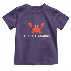 A Little Crabby Toddler T Shirt Minimalist Beach Meme Summer Aesthetic