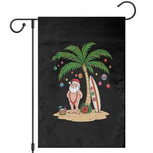 Funny Christmas In July Beach Garden Flag Mankini Santa Summer Swimsuit Summer Holiday Vacation Graphic TS10 Black Print Your Wear