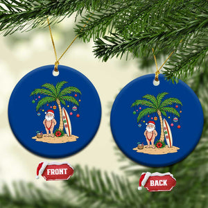 Funny Christmas In July Beach Ceramic Ornament Mankini Santa Summer Swimsuit Summer Holiday Vacation Graphic TS10 1pc Blue Print Your Wear