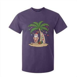 Funny Christmas In July Beach T Shirt For Kid Mankini Santa Summer Swimsuit Summer Holiday Vacation Graphic TS10 Purple Print Your Wear