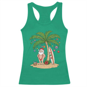 Funny Christmas In July Beach Racerback Tank Top Mankini Santa Summer Swimsuit Summer Holiday Vacation Graphic TS10 Irish Green Print Your Wear