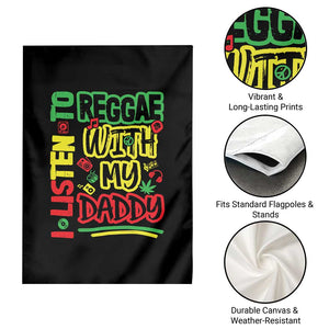 Rasta Baby Garden Flag I Listen to Reggae with My Daddy TS10 Print Your Wear