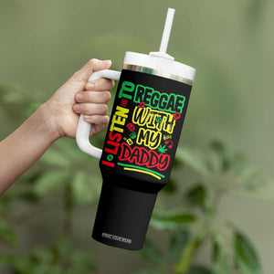Rasta Baby Tumbler With Handle I Listen to Reggae with My Daddy TS10 Print Your Wear