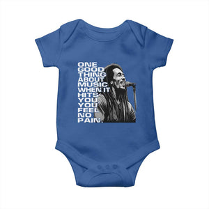 Vintage Marley Baby Onesie Jamaica Jamaican Rasta Reggage Music TS10 Royal Blue Print Your Wear