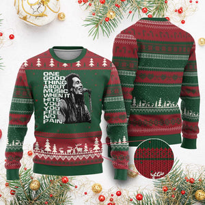 Vintage Marley Ugly Christmas Sweater Jamaica Jamaican Rasta Reggage Music TS10 Red Green Print Your Wear