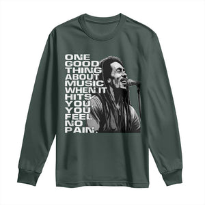 Vintage Marley Long Sleeve Shirt Jamaica Jamaican Rasta Reggage Music TS10 Dark Forest Green Print Your Wear