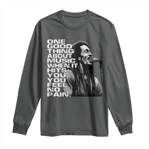 Vintage Marley Long Sleeve Shirt Jamaica Jamaican Rasta Reggage Music TS10 Dark Heather Print Your Wear