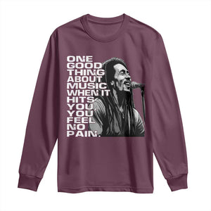 Vintage Marley Long Sleeve Shirt Jamaica Jamaican Rasta Reggage Music TS10 Maroon Print Your Wear