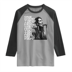Vintage Marley Raglan Shirt Jamaica Jamaican Rasta Reggage Music TS10 Sport Gray Black Print Your Wear