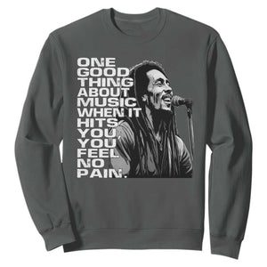 Vintage Marley Sweatshirt Jamaica Jamaican Rasta Reggage Music TS10 Dark Heather Print Your Wear