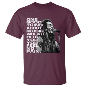 Vintage Marley T Shirt - Jamaica Jamaican Rasta Reggae Music Legend Tee TS10 Maroon Print Your Wear