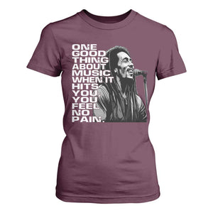 Vintage Marley T Shirt For Women Jamaica Jamaican Rasta Reggage Music TS10 Maroon Print Your Wear