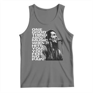 Vintage Marley Tank Top Jamaica Jamaican Rasta Reggage Music TS10 Black Heather Print Your Wear