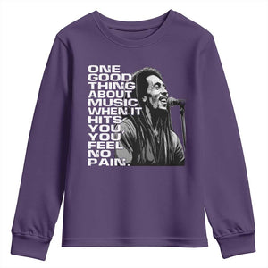 Vintage Marley Youth Sweatshirt Jamaica Jamaican Rasta Reggage Music TS10 Purple Print Your Wear