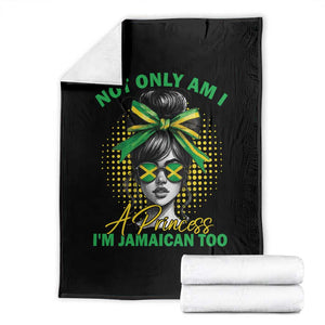 Jamaican Girl Throw Blanket Messy Bun Not Only Am I A Princess Im Jamaican Too TS10 Black Print Your Wear