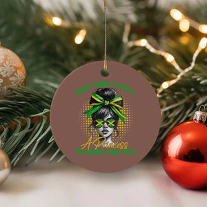 Jamaican Girl Ceramic Ornament Messy Bun Not Only Am I A Princess Im Jamaican Too TS10 1pc Mocha Print Your Wear