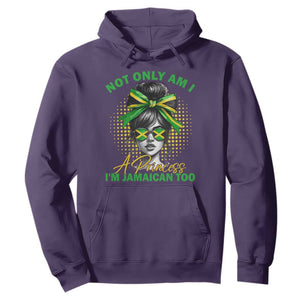 Jamaican Girl Hoodie Messy Bun Not Only Am I A Princess Im Jamaican Too TS10 Purple Print Your Wear