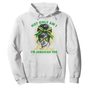 Jamaican Girl Hoodie Messy Bun Not Only Am I A Princess Im Jamaican Too TS10 White Print Your Wear