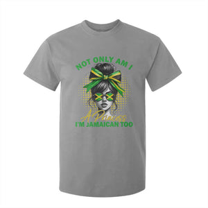 Jamaican Girl T Shirt For Kid Messy Bun Not Only Am I A Princess Im Jamaican Too TS10 Sport Gray Print Your Wear