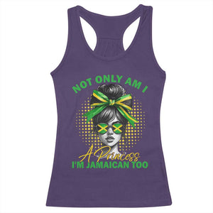 Jamaican Girl Racerback Tank Top Messy Bun Not Only Am I A Princess Im Jamaican Too TS10 Purple Print Your Wear