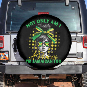 Jamaican Girl Spare Tire Cover Messy Bun Not Only Am I A Princess Im Jamaican Too TS10 No hole Black Print Your Wear