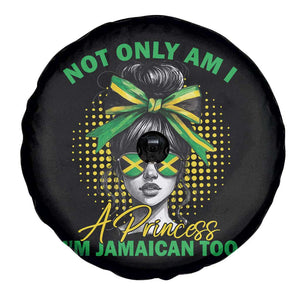 Jamaican Girl Spare Tire Cover Messy Bun Not Only Am I A Princess Im Jamaican Too TS10 Print Your Wear