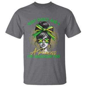 Jamaican Girl T Shirt Messy Bun Not Only Am I A Princess Im Jamaican Too TS10 Charcoal Print Your Wear