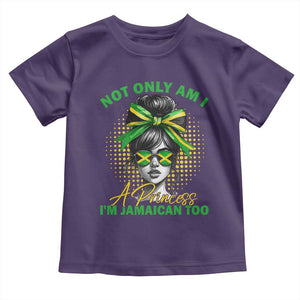 Jamaican Girl Toddler T Shirt Messy Bun Not Only Am I A Princess Im Jamaican Too TS10 Purple Print Your Wear