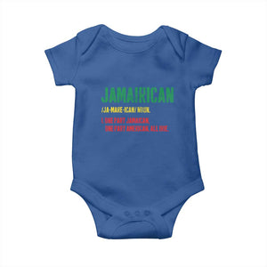 Funny Jamaican American Baby Onesie Retro Jamairican Roots TS10 Royal Blue Print Your Wear