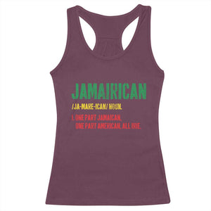 Funny Jamaican American Racerback Tank Top Retro Jamairican Roots TS10 Maroon Print Your Wear