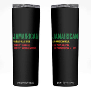 Funny Jamaican American Skinny Tumbler Retro Jamairican Roots TS10 Black Print Your Wear