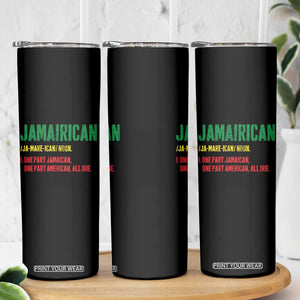 Funny Jamaican American Skinny Tumbler Retro Jamairican Roots TS10 Print Your Wear