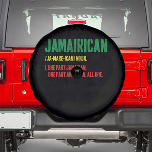 Funny Jamaican American Spare Tire Cover Retro Jamairican Roots TS10 Black Print Your Wear
