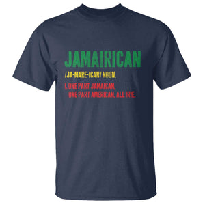 Funny Jamaican American T Shirt Retro Jamairican Roots TS10 Navy Print Your Wear