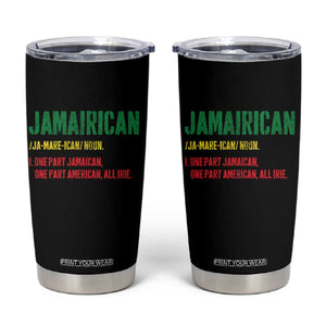 Funny Jamaican American Tumbler Cup Retro Jamairican Roots TS10 Black Print Your Wear