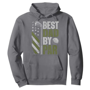 Best Dad By Par Hoodie Dad Golf Fathers Day Gift American Flag TS10 Charcoal Print Your Wear