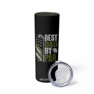 Best Dad By Par Skinny Tumbler Dad Golf Fathers Day Gift American Flag TS10 Print Your Wear