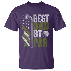Best Dad By Par T Shirt Dad Golf Fathers Day Gift American Flag TS10 Purple Print Your Wear