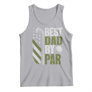 Best Dad By Par Tank Top Dad Golf Fathers Day Gift American Flag TS10 Athletic Heather Print Your Wear
