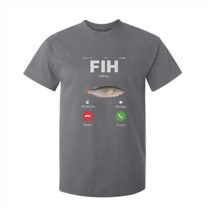 Fih Calling Remind me Message Decline Accept T Shirt For Kid Phone Call Fish TS10 Charcoal Print Your Wear