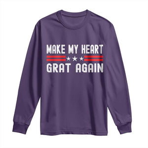 Funny Open Heart Surgery Recovery Long Sleeve Shirt Make My Heart Great Again TS10 Purple Print Your Wear