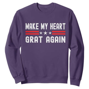 Funny Open Heart Surgery Recovery Sweatshirt Make My Heart Great Again TS10 Purple Print Your Wear